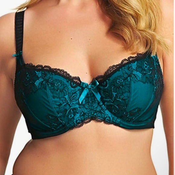 Elomi Women's Plus Size Anushka Underwire Padded Half Cup Banded Bra 42J - Picture 7 of 8